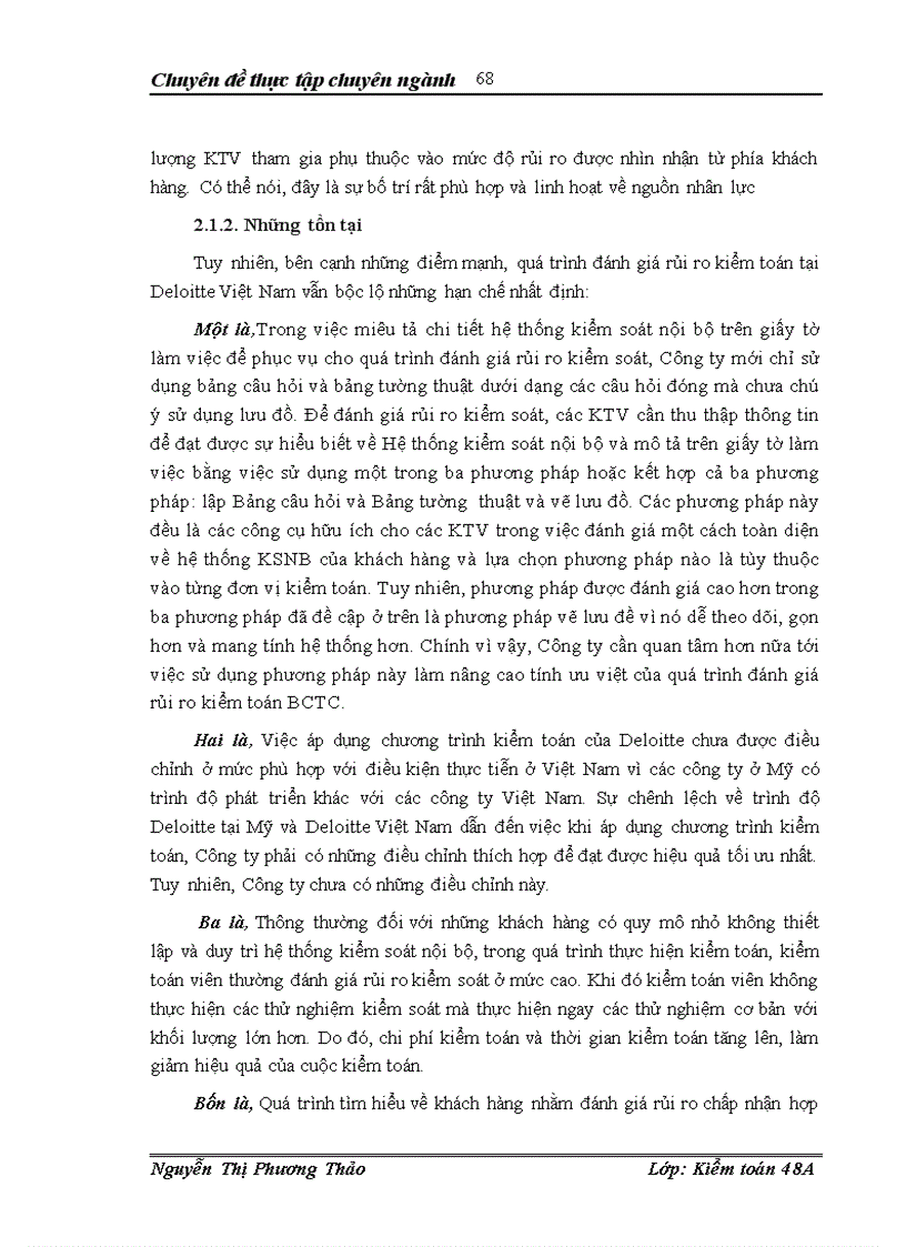image for page Đánh giá rủi ro kiểm toán trong quy trình kiểm toán báo cáo tài chính tại Công ty trách nhiệm hữu hạn Deloitte Việt Nam