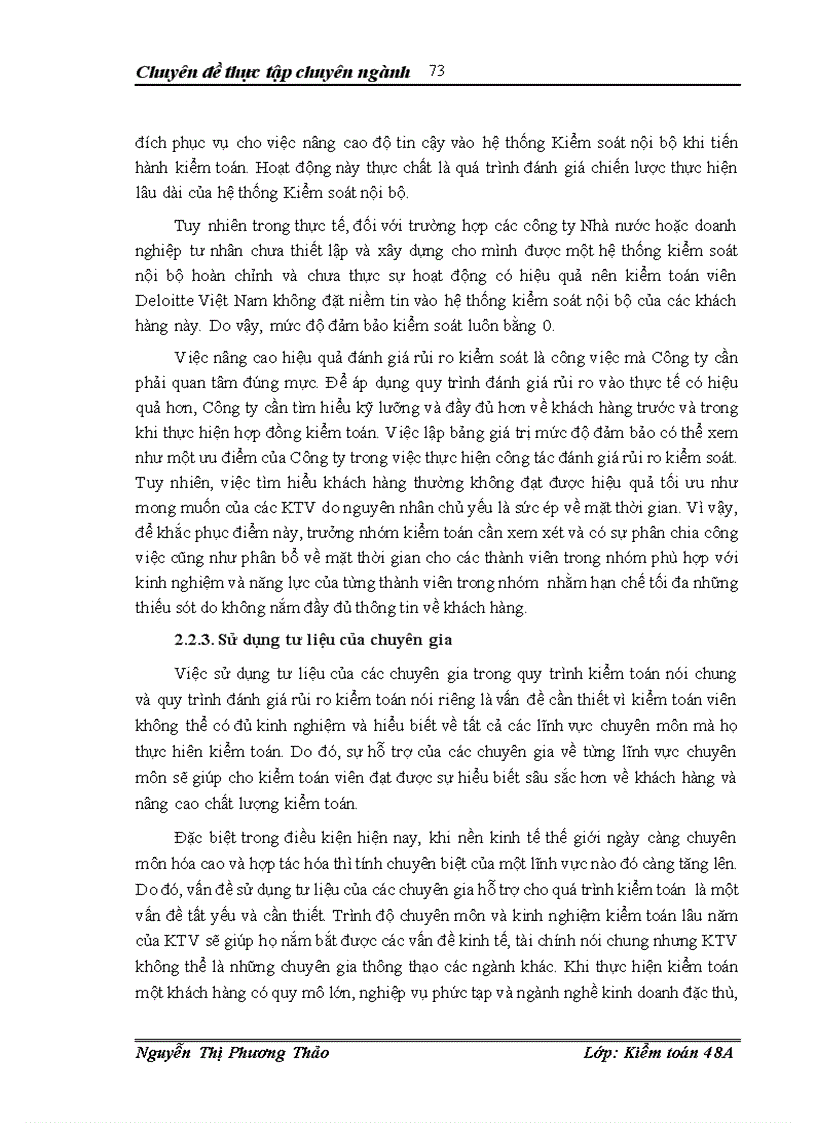 image for page Đánh giá rủi ro kiểm toán trong quy trình kiểm toán báo cáo tài chính tại Công ty trách nhiệm hữu hạn Deloitte Việt Nam