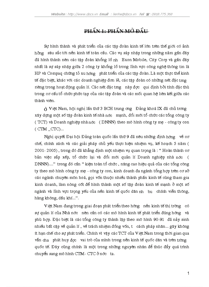 image for page Cơ sở khoa học của mô hình C ty mẹ C ty con