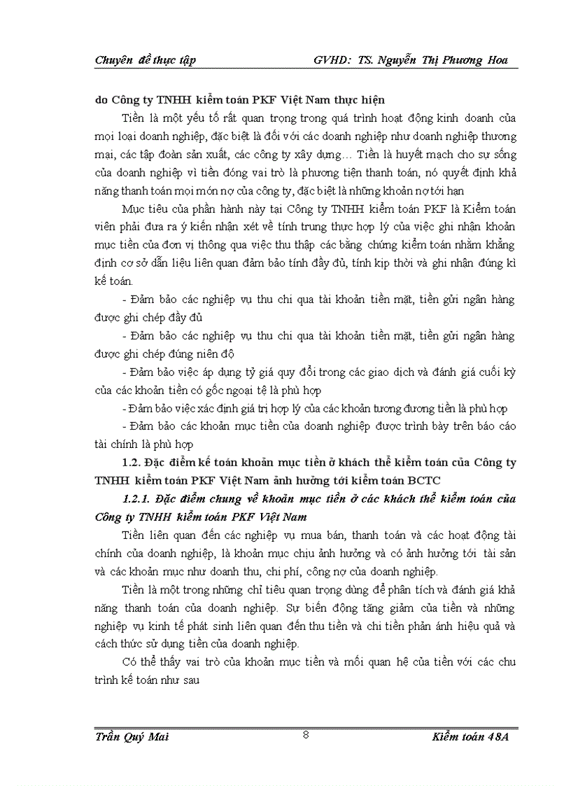 image for page Quy trình kiểm toán khoản mục tiền trong kiểm toán báo cáo tài chính do công ty tnhh kiểm toán pkf việt nam thực hiện