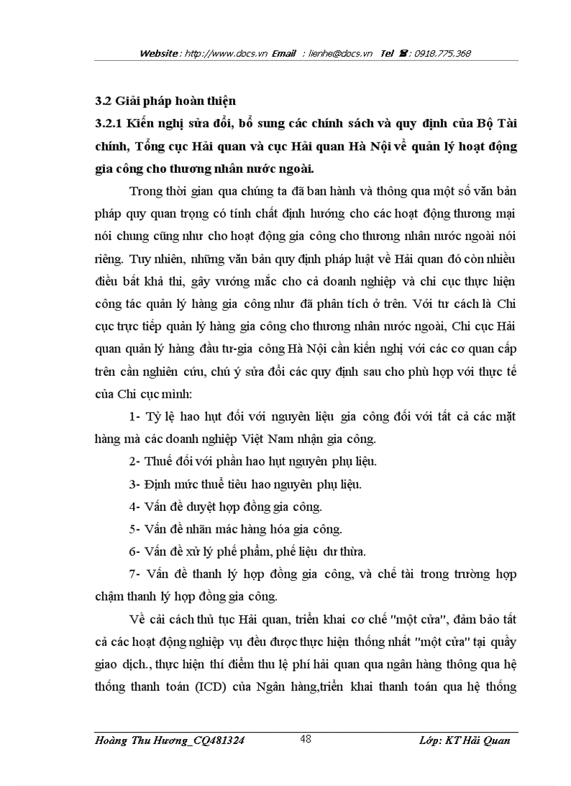 image for page Hoạt động quản lý Hải quan đối với hàng gia công cho thương nhân nước ngoài tại chi cục Hải quan quản lý hàng đầu tư gia công thuộc cục Hải quan Hà N