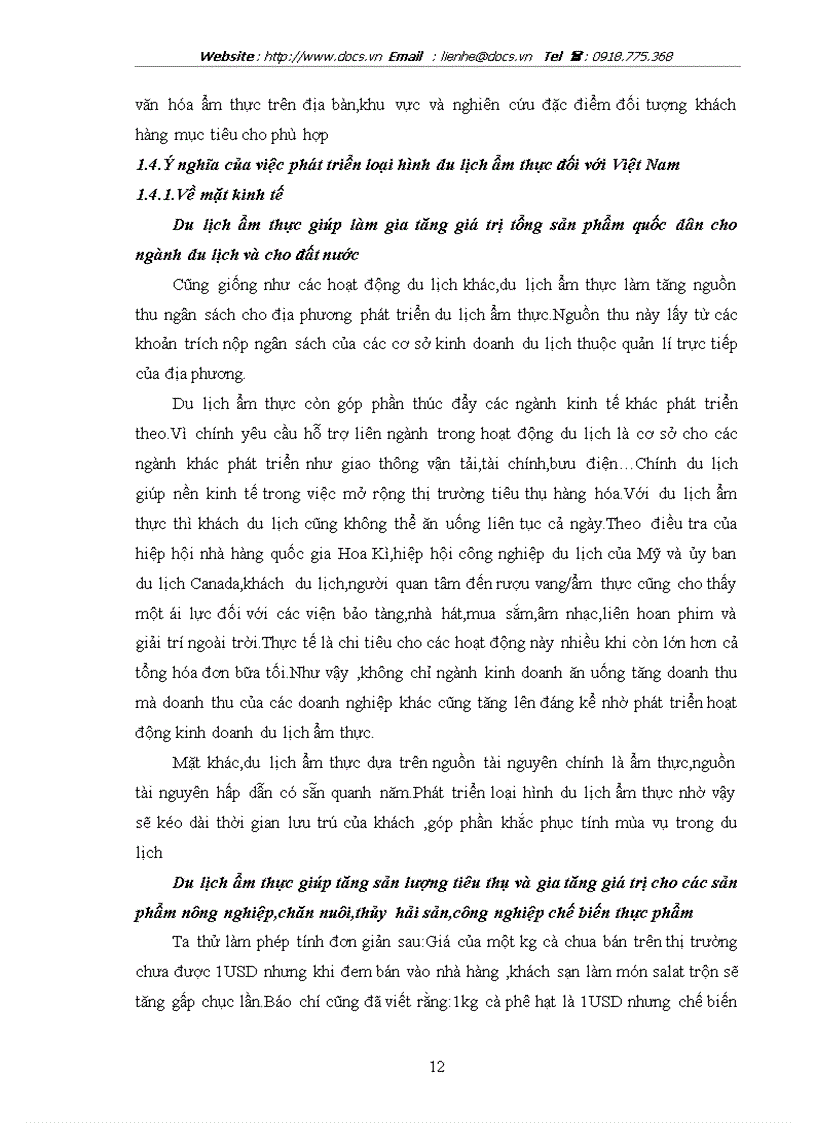 image for page Thưc trạng phát triển loại hình du lịch ẩm thực tại việt nam hiện nay