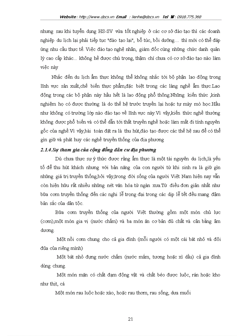 image for page Thưc trạng phát triển loại hình du lịch ẩm thực tại việt nam hiện nay