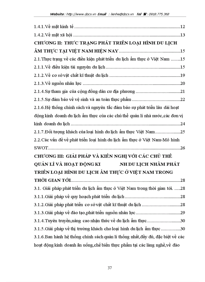 image for page Thưc trạng phát triển loại hình du lịch ẩm thực tại việt nam hiện nay