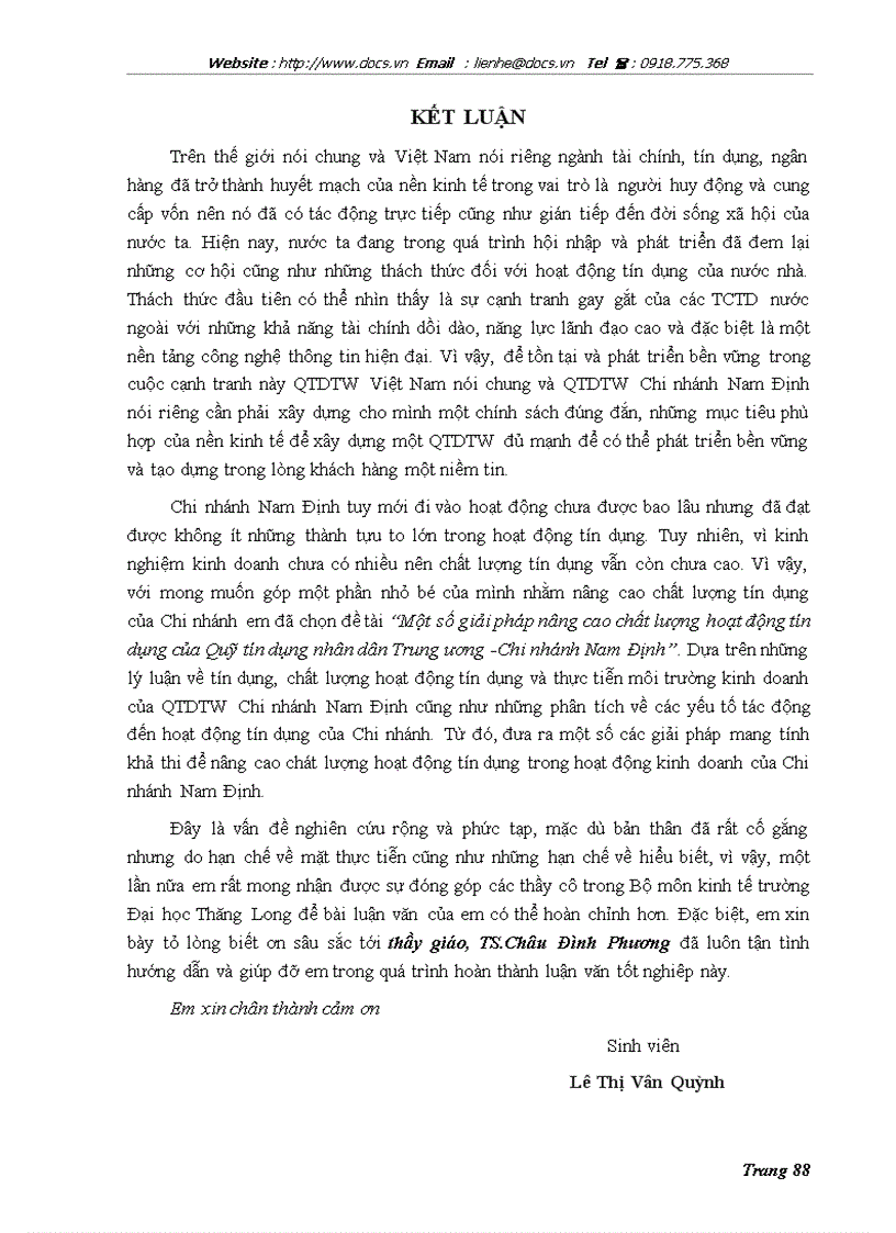 image for page Một số giải pháp nâng cao chất lượng hoạt động tín dụng của Quỹ tín dụng nhân dân Trung ương Chi nhánh Nam Định