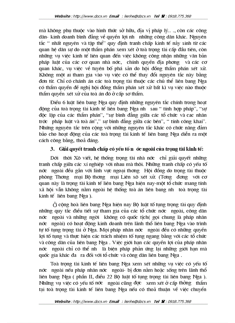 image for page So sánh tổ chức thẩm quyền của toà án Việt Nam với toà trọng tài của CHLB Nga trong việc giảI quyết các tranh chấp kinh tế