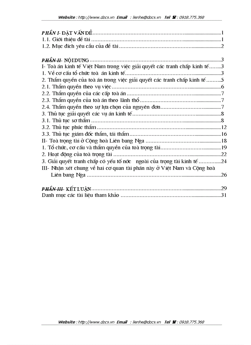 image for page So sánh tổ chức thẩm quyền của toà án Việt Nam với toà trọng tài của CHLB Nga trong việc giảI quyết các tranh chấp kinh tế