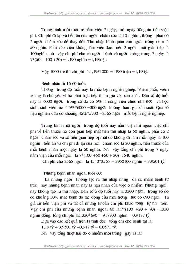 image for page Đánh giá thiệt hại kinh tế do ô nhiễm môi trường gây ra ở làng nghề Đồng Kỵ