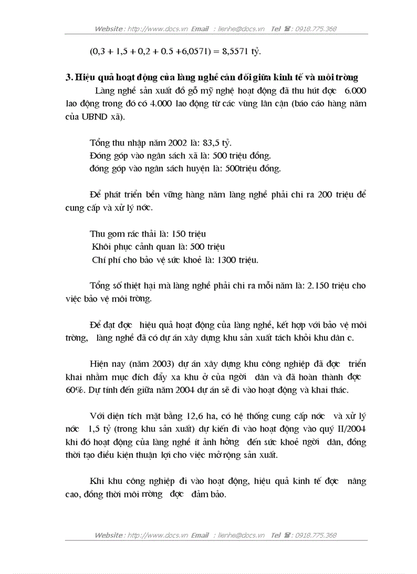 image for page Đánh giá thiệt hại kinh tế do ô nhiễm môi trường gây ra ở làng nghề Đồng Kỵ