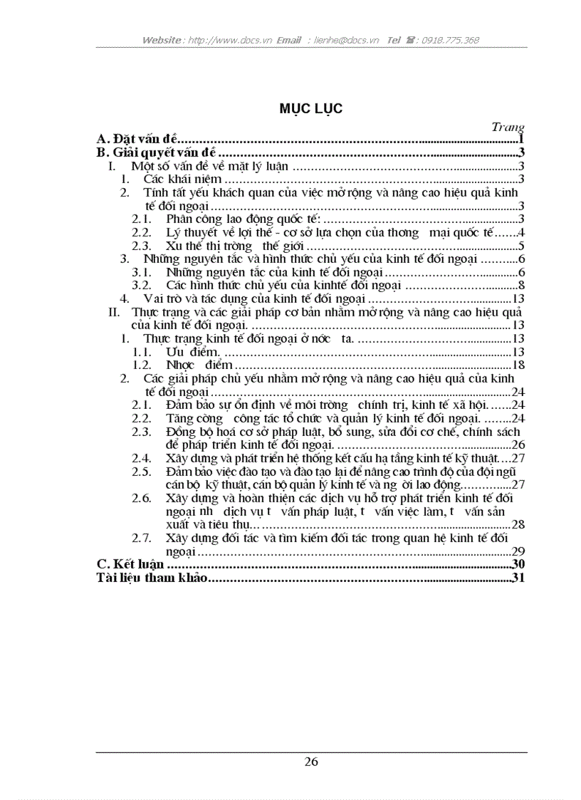 image for page Phân tích thực trạng và các giải pháp cơ bản để mở rộng và nâng cao hiệu quả của kinh tế đối ngoại trong giai đoạn hiện nay