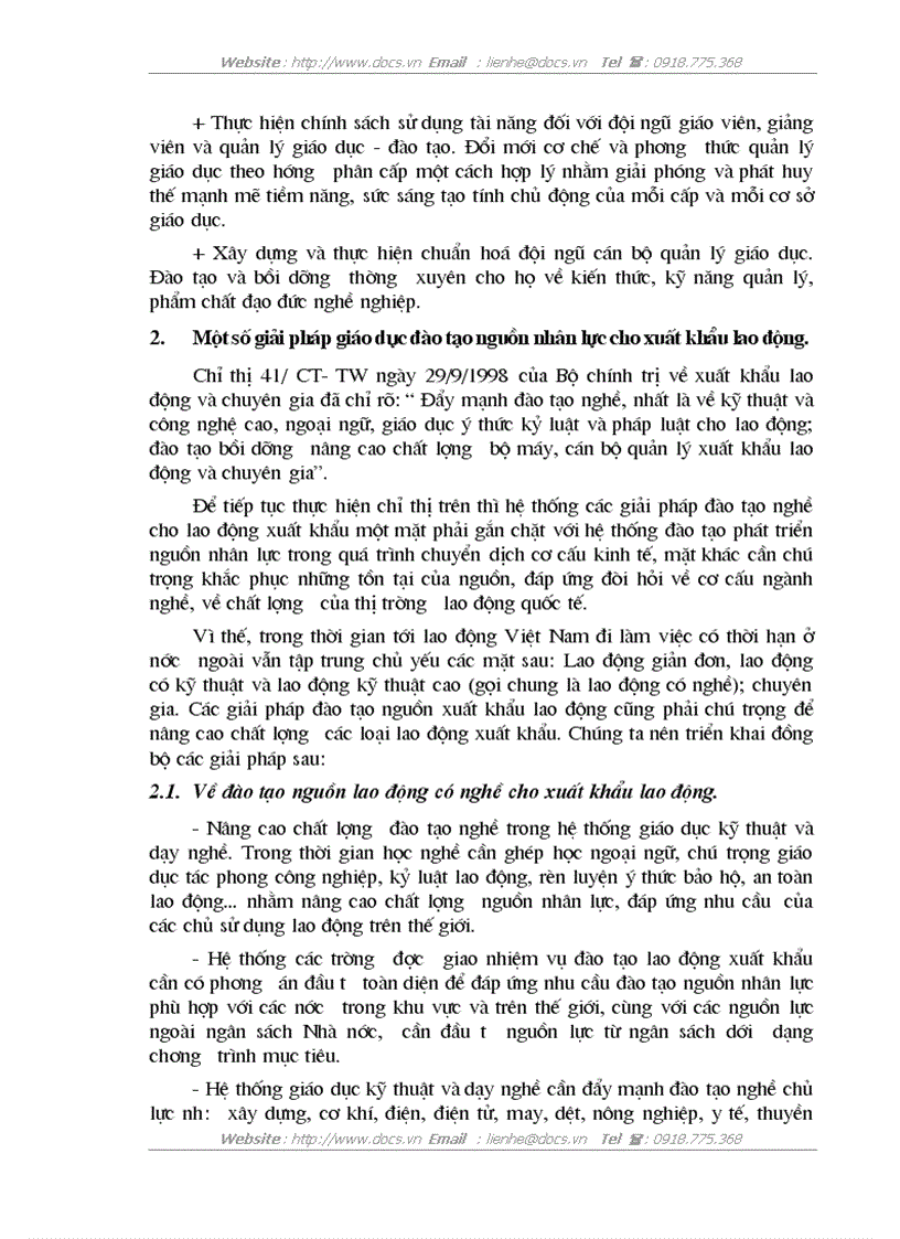 image for page Chính sách đào tạo và phát triển nguồn nhân lực phục vụ cho hoạt động xuất khẩu lao động trong quá trình chuyển dịch cơ cấu kinh tế