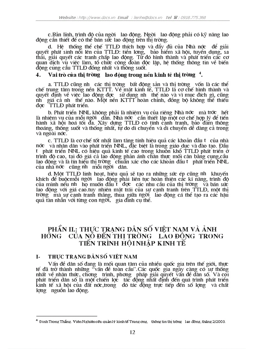 image for page Thực trạng dân số và ảnh hưởng của nó đến thị trường lao động Việt Nam trong tiến trình hội nhập kinh tế