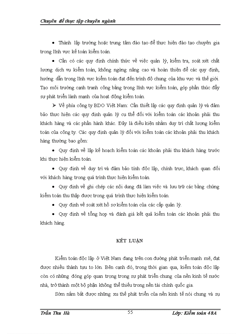 image for page Hoàn thiện quy trình kiểm toán các khoản phải thu khách hàng trong kiểm toán BCTC tại công ty TNHH BDO Việt Nam