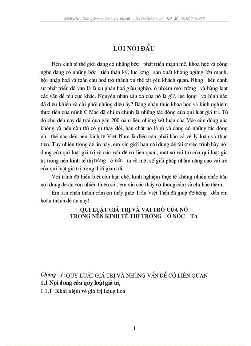 image for page Qui luật giá trị và vai trò của nó trong nền kinh tế thị trường ở nước ta