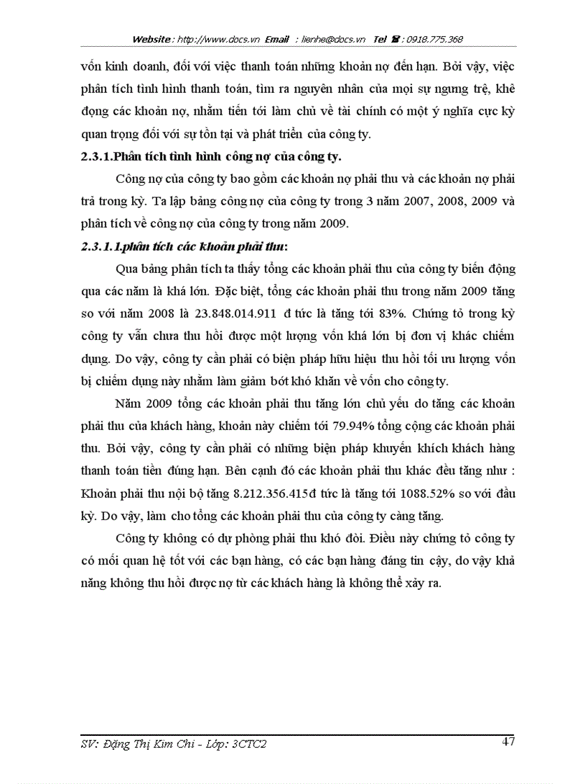 image for page Phân tích tình hình tài chính Công tư vấn giám sát và xây dựng công trình