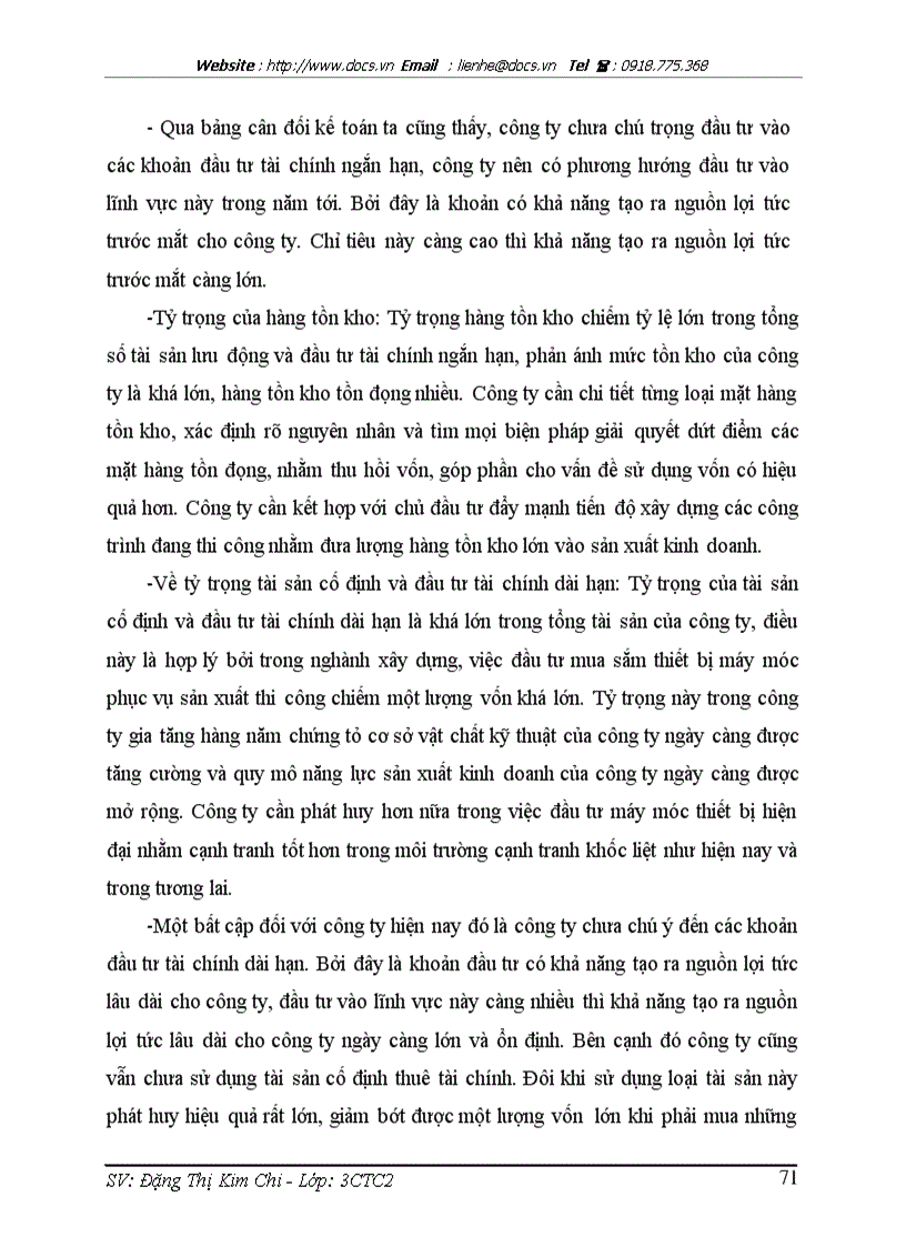 image for page Phân tích tình hình tài chính Công tư vấn giám sát và xây dựng công trình