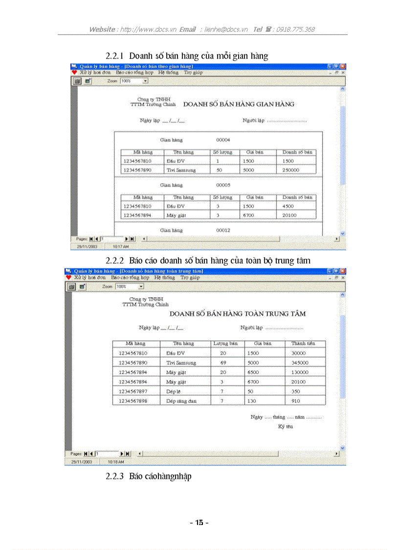 image for page Chương trình quản lý bán hàng