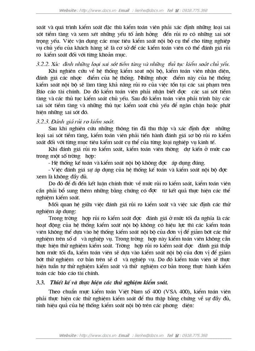 image for page Hệ thống kiểm soát nội bộ và đánh giá của kiểm toán viên về hệ thống kiểm soát nội bộ trong kiểm toán báo cáo tài chính