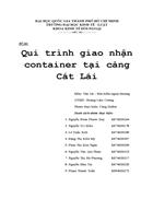 Qui trình giao nhận container tại cảng Cát Lái