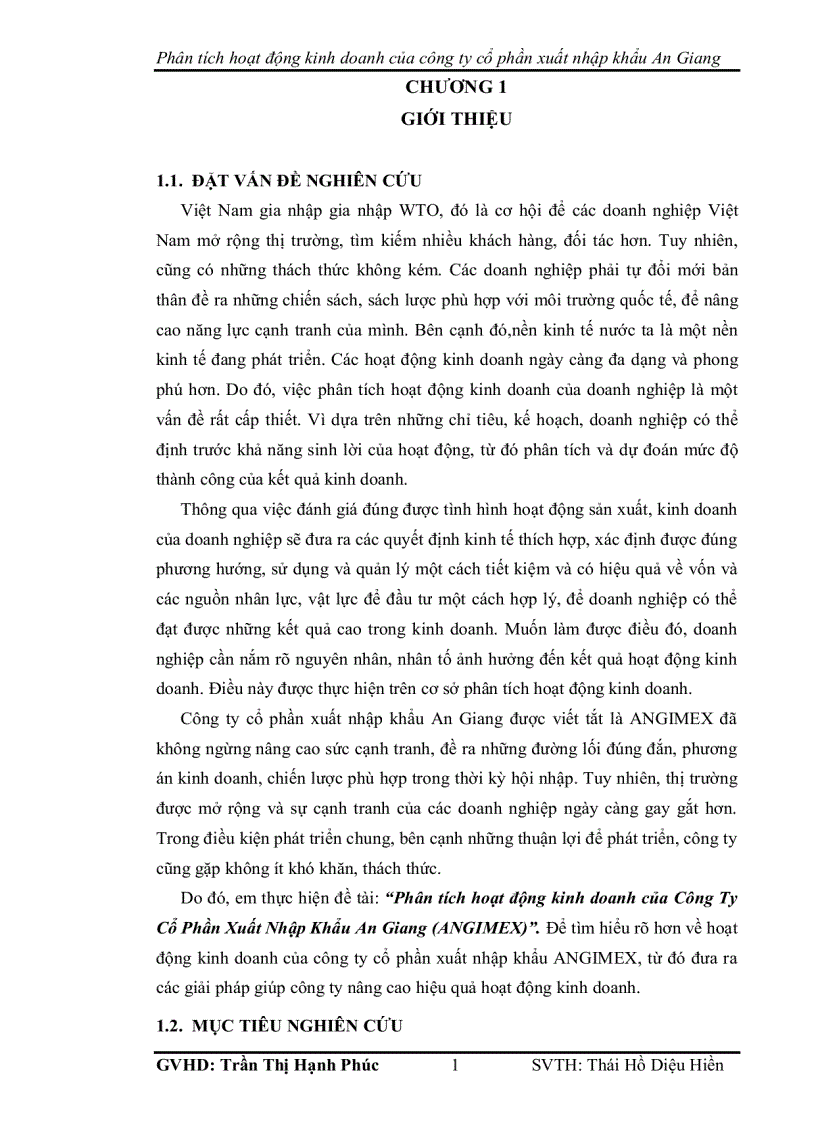 image for page Phân tích hoạt động kinh doanh của công ty cổ phần xuất nhập khẩu an giang angimex