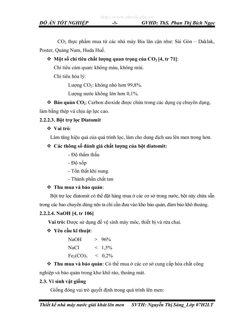 image for page Thiết kế nhà máy nước giải khát lên men với năng suất 32 triệu lít năm