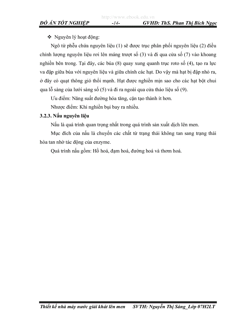 image for page Thiết kế nhà máy nước giải khát lên men với năng suất 32 triệu lít năm