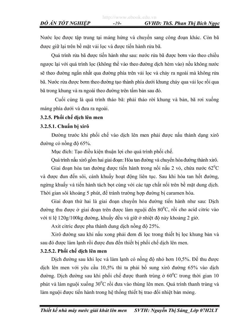 image for page Thiết kế nhà máy nước giải khát lên men với năng suất 32 triệu lít năm