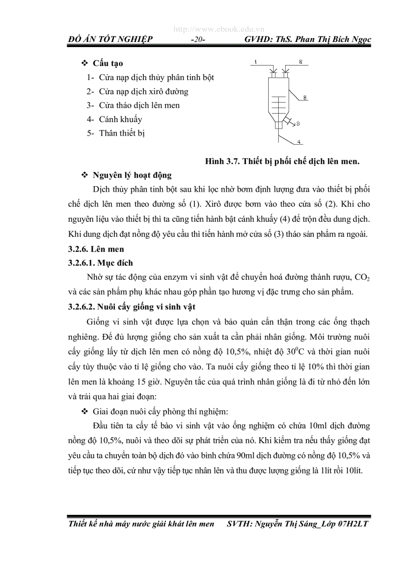 image for page Thiết kế nhà máy nước giải khát lên men với năng suất 32 triệu lít năm