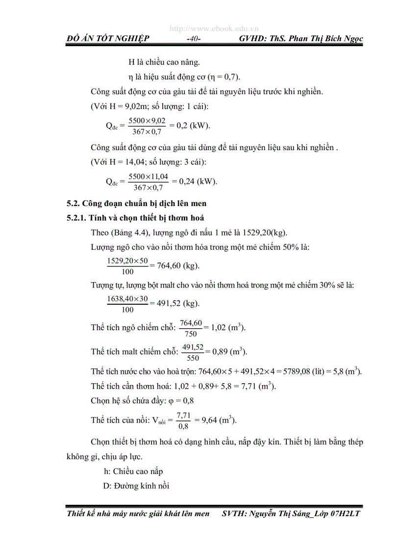 image for page Thiết kế nhà máy nước giải khát lên men với năng suất 32 triệu lít năm