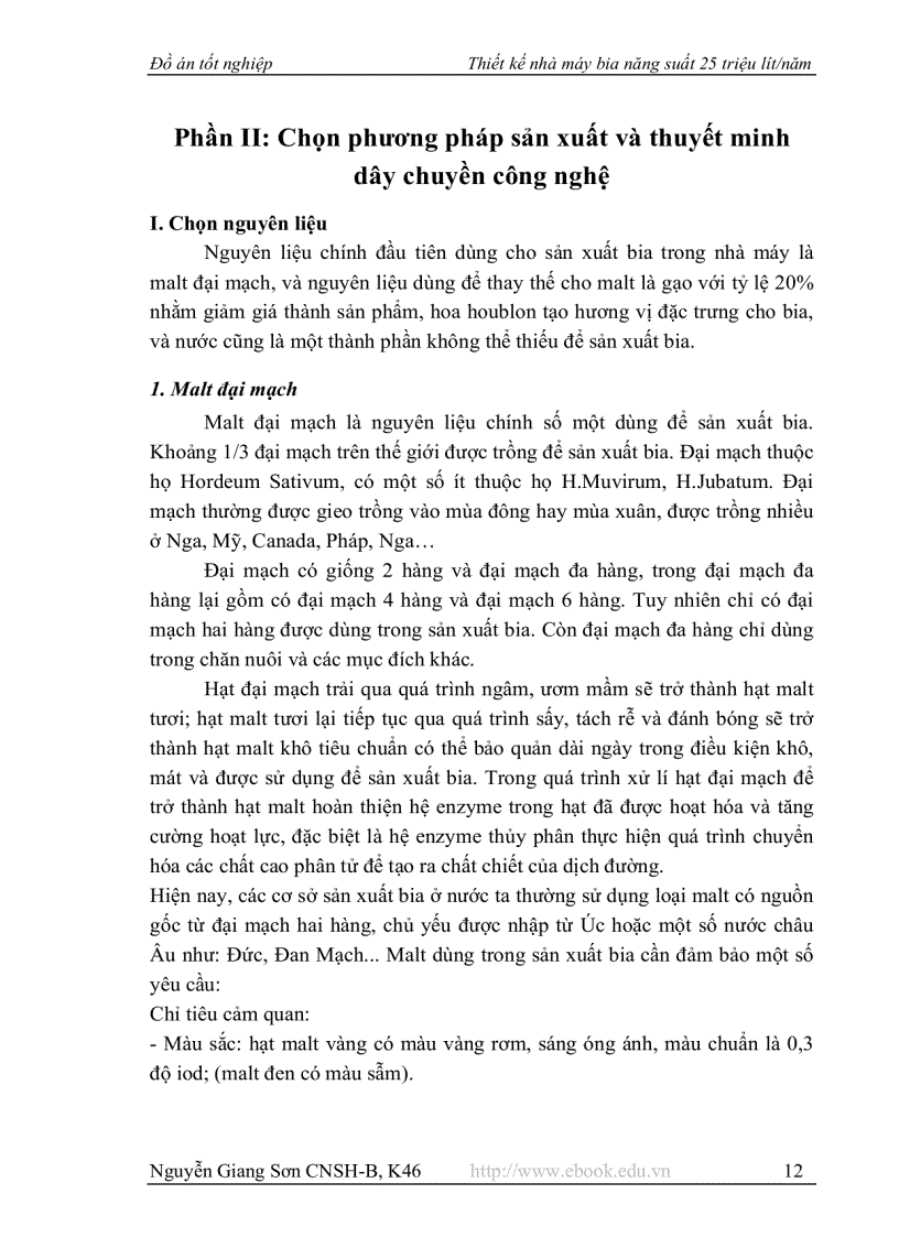 image for page Thiết kế nhà máy bia năng suất 25 triệu lít năm