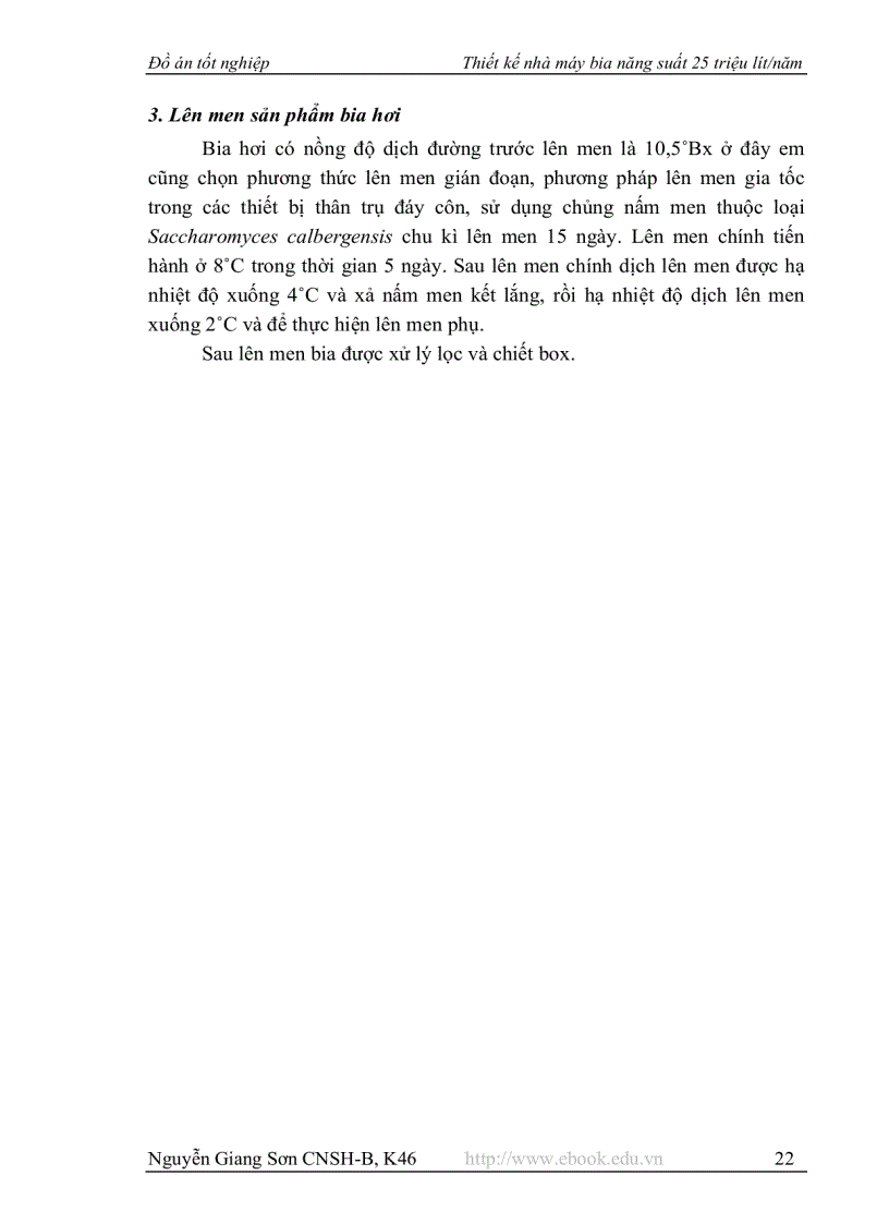 image for page Thiết kế nhà máy bia năng suất 25 triệu lít năm