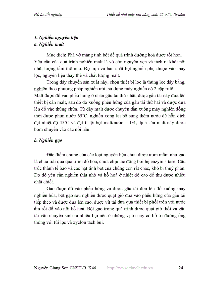 image for page Thiết kế nhà máy bia năng suất 25 triệu lít năm