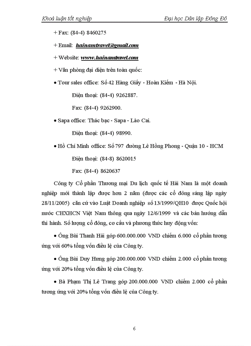 image for page Tìm hiểu hoạt động kinh doanh lữ hành tại Công ty Cổ phần Thương mại Du lịch quốc tế Hải Nam