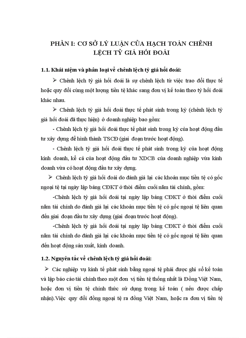 image for page Thực trạng và phương hướng hoàn thiện hạch toán chênh lệch tỷ giá hối đoái