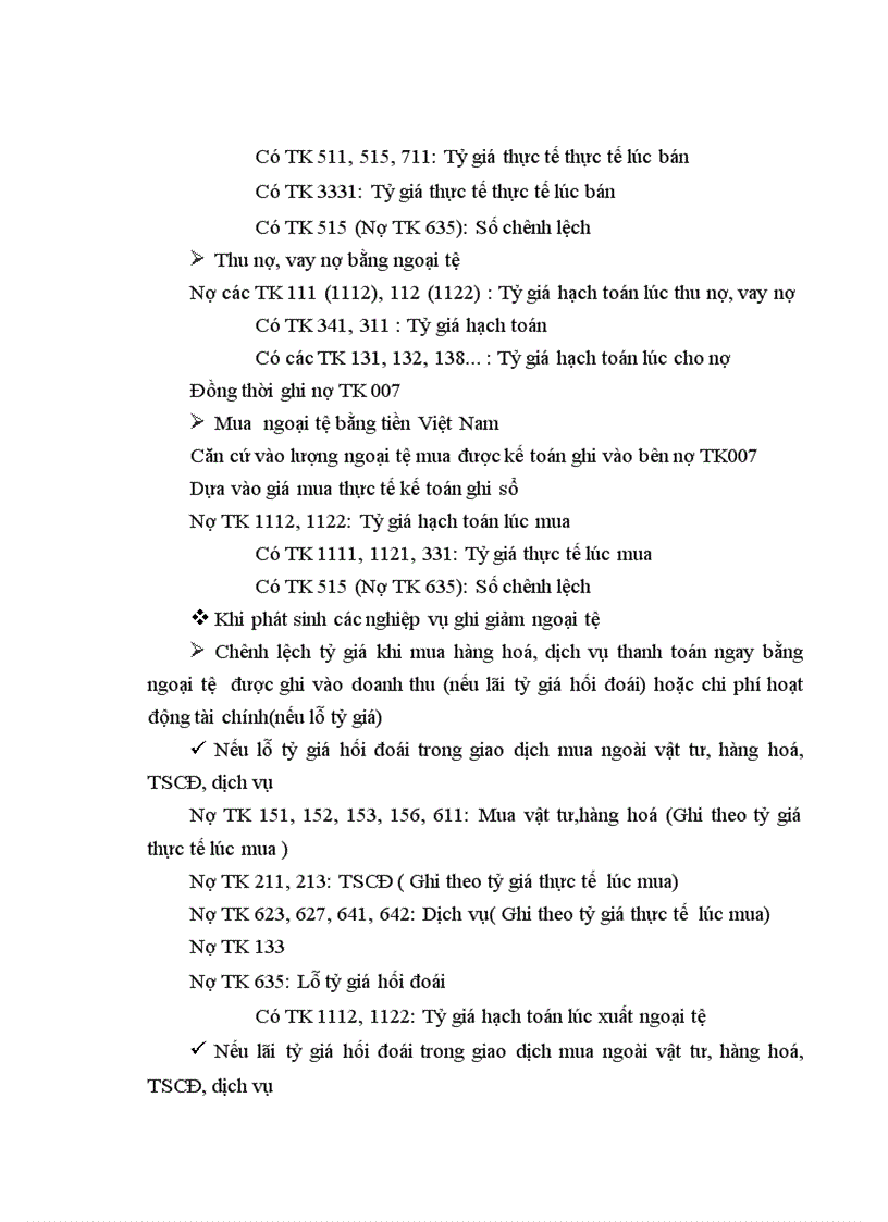 image for page Thực trạng và phương hướng hoàn thiện hạch toán chênh lệch tỷ giá hối đoái