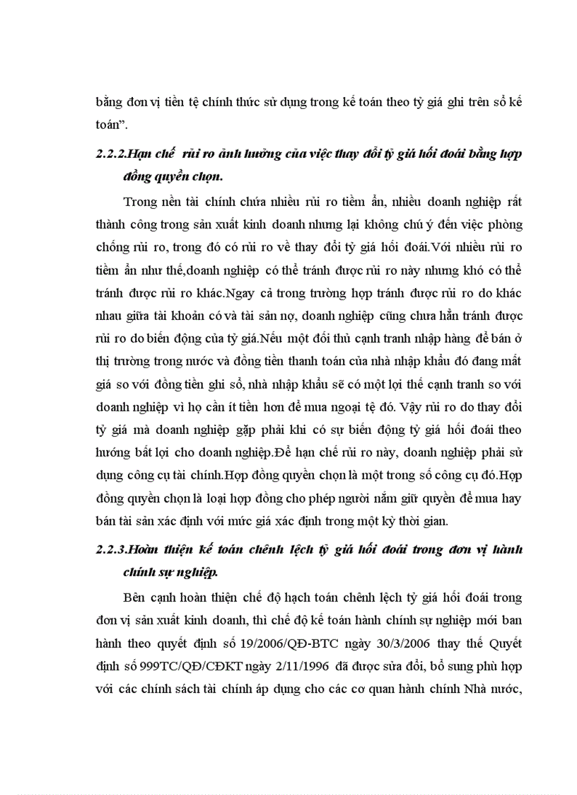 image for page Thực trạng và phương hướng hoàn thiện hạch toán chênh lệch tỷ giá hối đoái