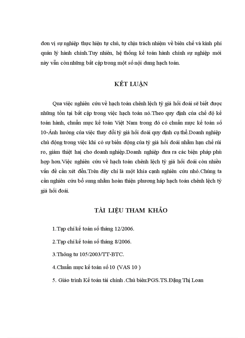 image for page Thực trạng và phương hướng hoàn thiện hạch toán chênh lệch tỷ giá hối đoái