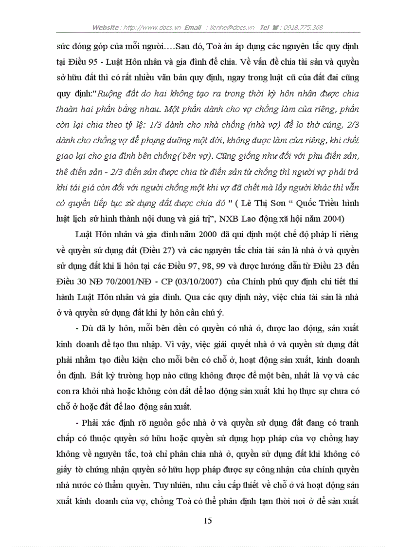 image for page Xác định tài sản chung tài sản riêng đối với quyền sử dụng đất của vợ chồng trong tranh chấp về tài sản giữa vợ chồng khi ly hôn