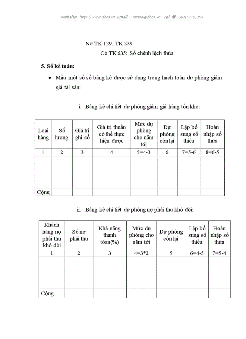 image for page Thực trạng và phương hướng hoàn thiện hạch toán dự phòng giảm giá tài sản