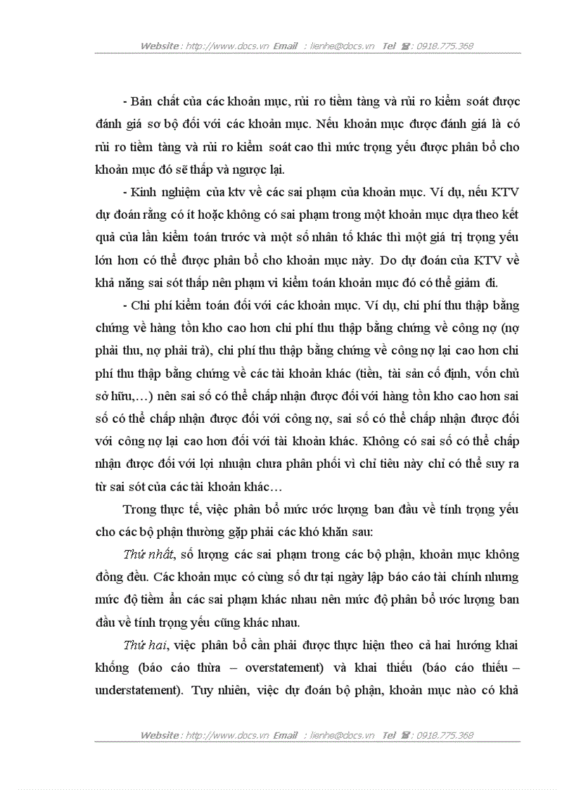image for page Khái niệm Trọng yếu trong kiểm toán và qui trình đánh giá trọng yếu trong kiểm toán báo cáo tài chính