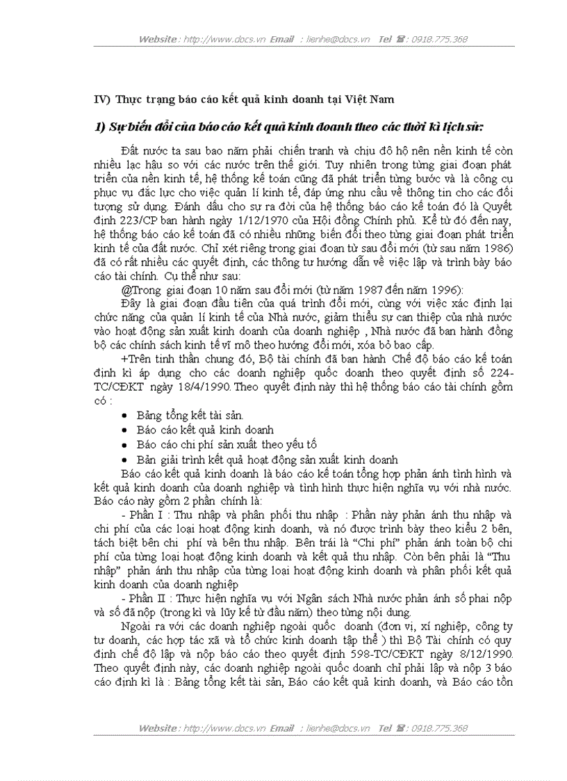 image for page Đánh giá thực trạng và phương hướng hoàn thiện báo cáo kết quả kinh doanh với việc phân tích tình hình tài chính Doanh nghiệp