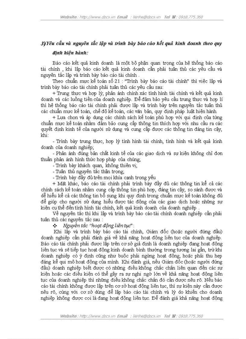 image for page Đánh giá thực trạng và phương hướng hoàn thiện báo cáo kết quả kinh doanh với việc phân tích tình hình tài chính Doanh nghiệp