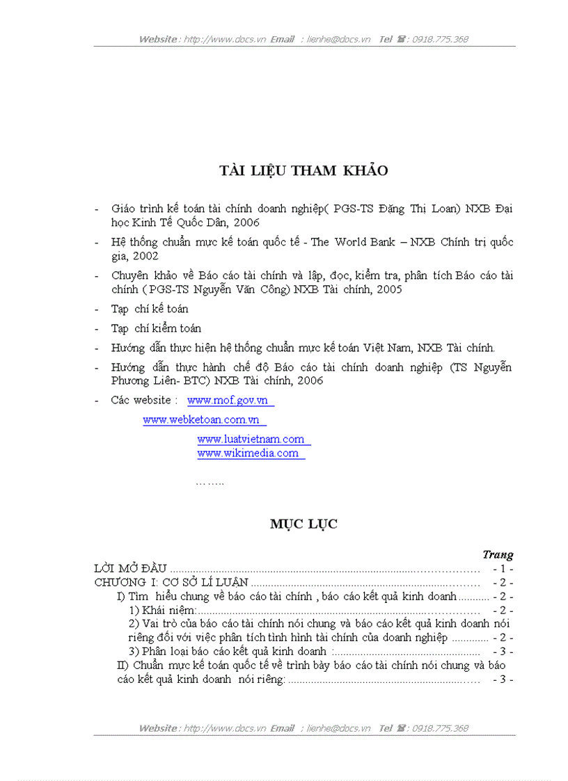 image for page Đánh giá thực trạng và phương hướng hoàn thiện báo cáo kết quả kinh doanh với việc phân tích tình hình tài chính Doanh nghiệp