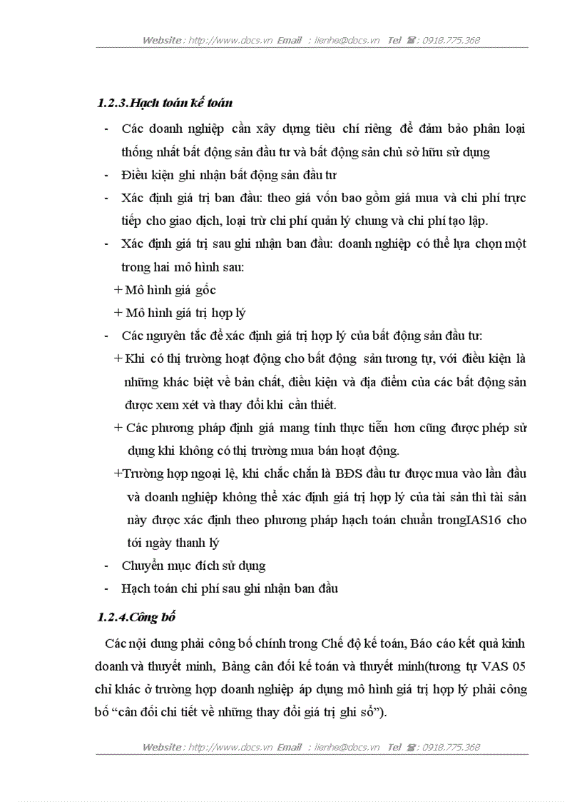 image for page Bàn về chế độ hạch toán bất động sản đầu tư