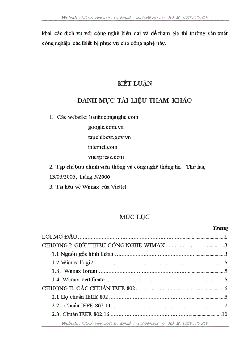 image for page Nghiên cứu về công nghệ Wimax và ứng dụng của công nghệ Wimax tại Việt Nam hiện nay
