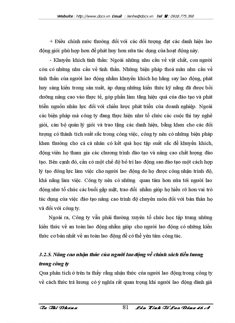 image for page Một số giải pháp nhằm tạo động lực cho người lao động tại Công ty Cổ phần may 10 thông qua việc hoàn thiện công tác tổ chức tiền lương