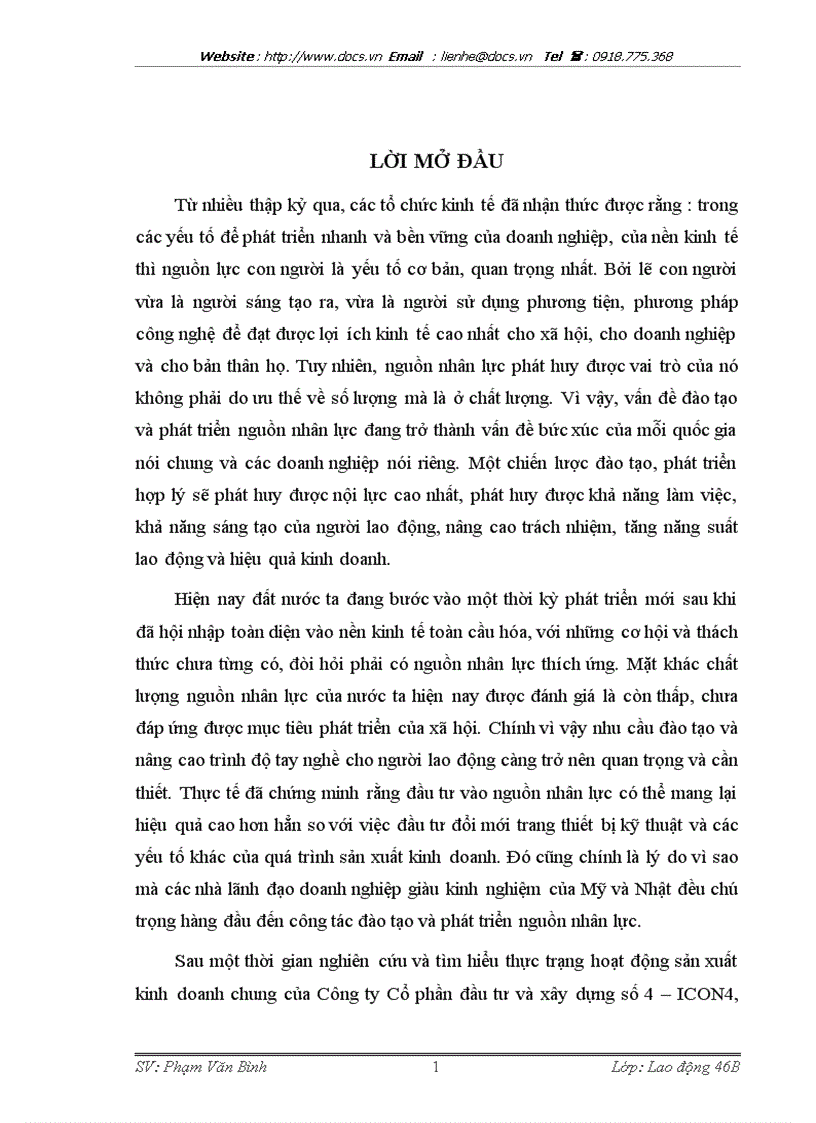 image for page Hoàn thiện công tác đào tạo và phát triển nguồn nhân lực tại Công ty Cổ phần đầu tư và xây dựng số 4