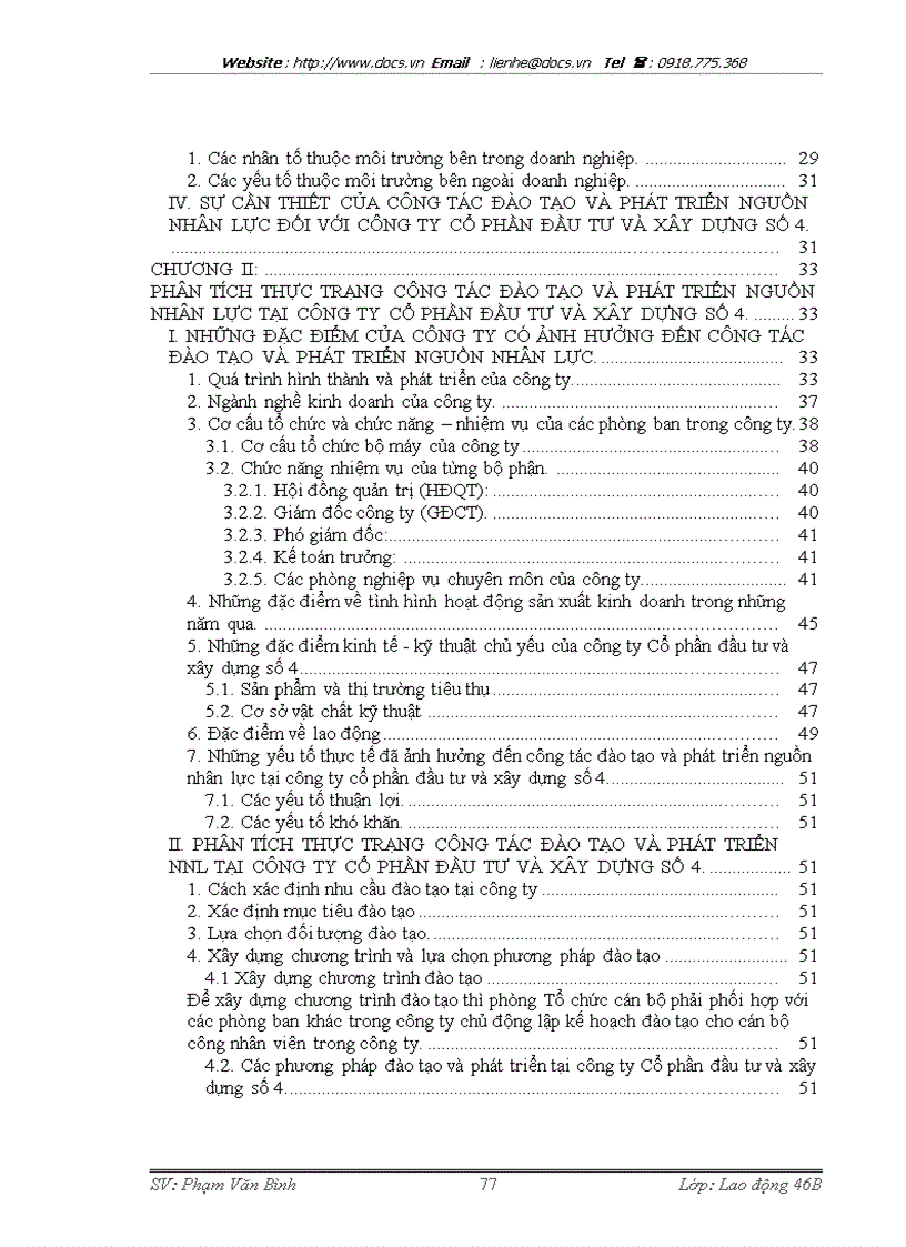 image for page Hoàn thiện công tác đào tạo và phát triển nguồn nhân lực tại Công ty Cổ phần đầu tư và xây dựng số 4