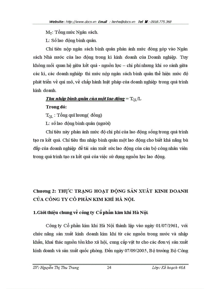 image for page Thực trạng hoạt động sản xuất kinh doanh của công ty cổ phần kim khí hà nội