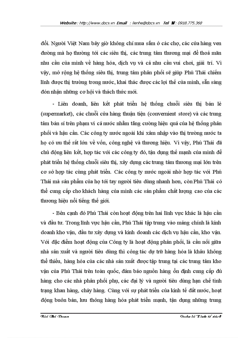 image for page Một số biện pháp nâng cao hiệu quả hoạt động bán lẻ tại Công ty Cổ phần Tập đoàn Phú Thái